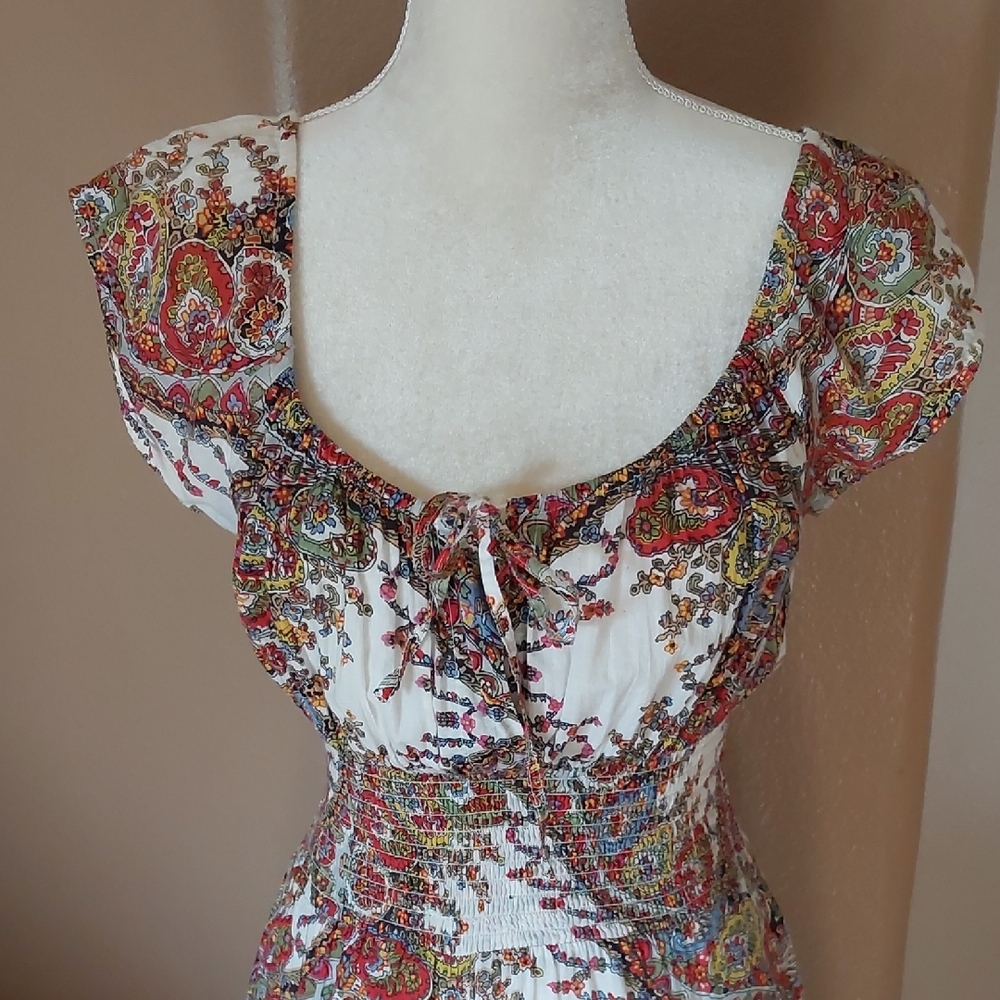 Chelsea & Theodore Multicolor Paisley Midi Dress - Picture 9 of 9